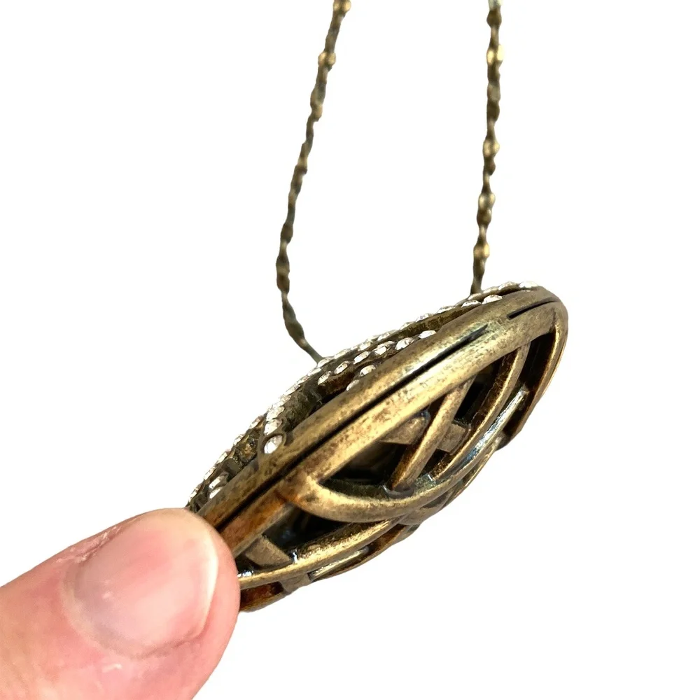 necklace round puff pendant 1 6/8